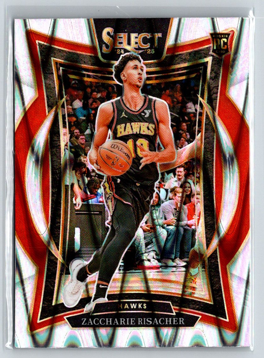 2024-25 Panini Select #86 Zaccharie Risacher Silver Prizm E9