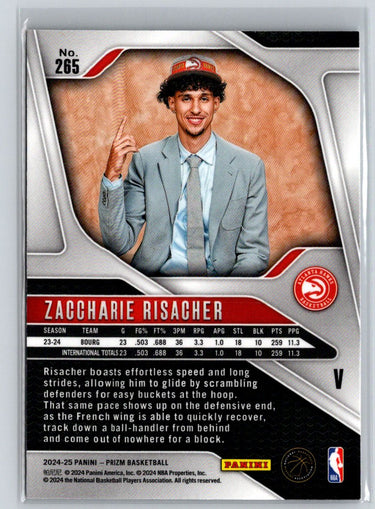 2024-25 Panini Prizm #265b Zaccharie Risacher E9