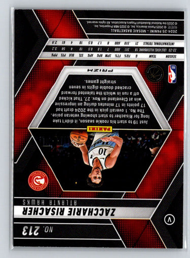 ZACCHARIE RISACHER 2024 Panini Mosaic #213 Fast Break Silver Disco Variation