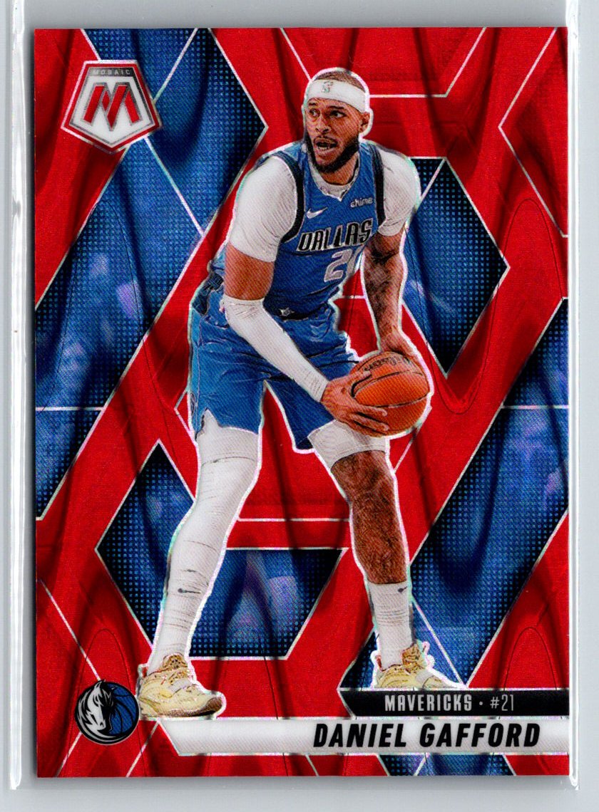 2024-25 Panini Mosaic #55 Daniel Gafford Red Seismic Mosaic #/299 E9