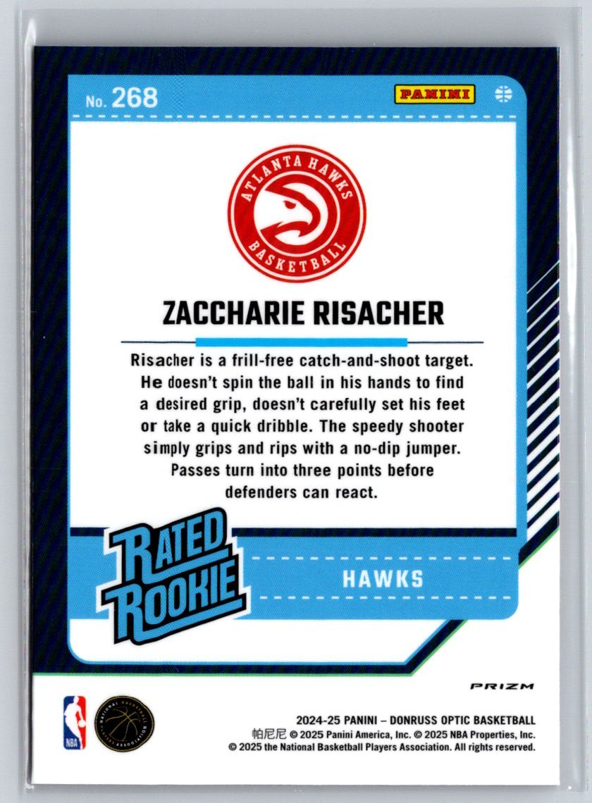 2024-25 Donruss Optic #268 Zaccharie Risacher Hyper Pink E9