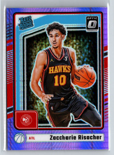 2024-25 Donruss Optic #268 Zaccharie Risacher Hyper Pink E9