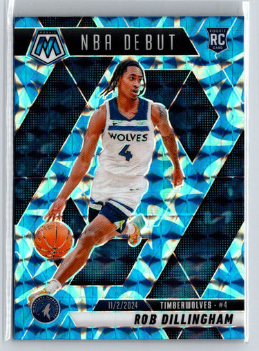 2024-25 Panini Mosaic #270 Rob Dillingham Reactive Blue Mosaic E10