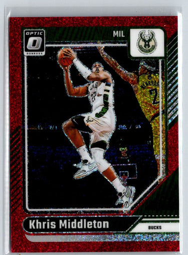 2024-25 Donruss Optic #177 Khris Middleton Fast Break Red #/75 E10