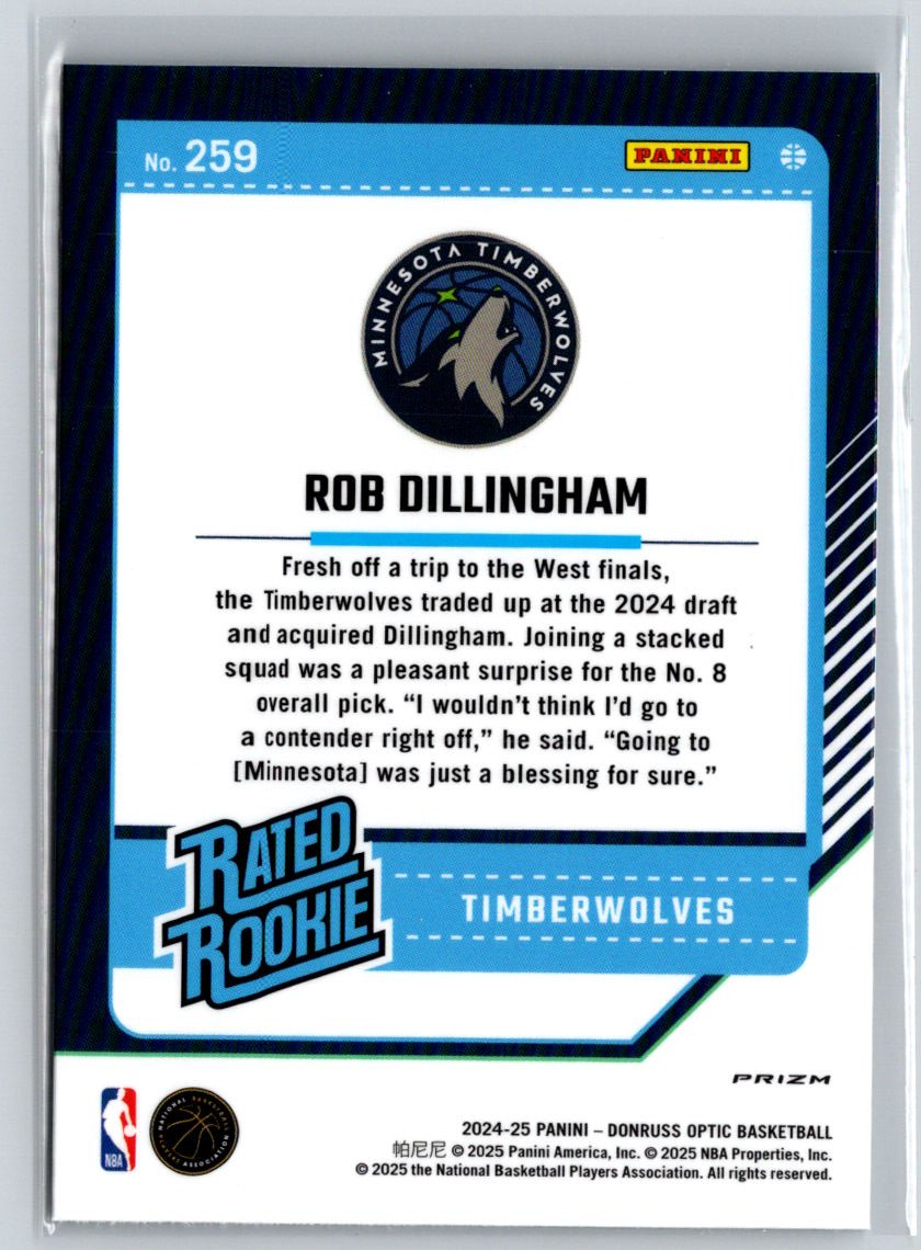 2024-25 Donruss Optic #259 Rob Dillingham Holo E10