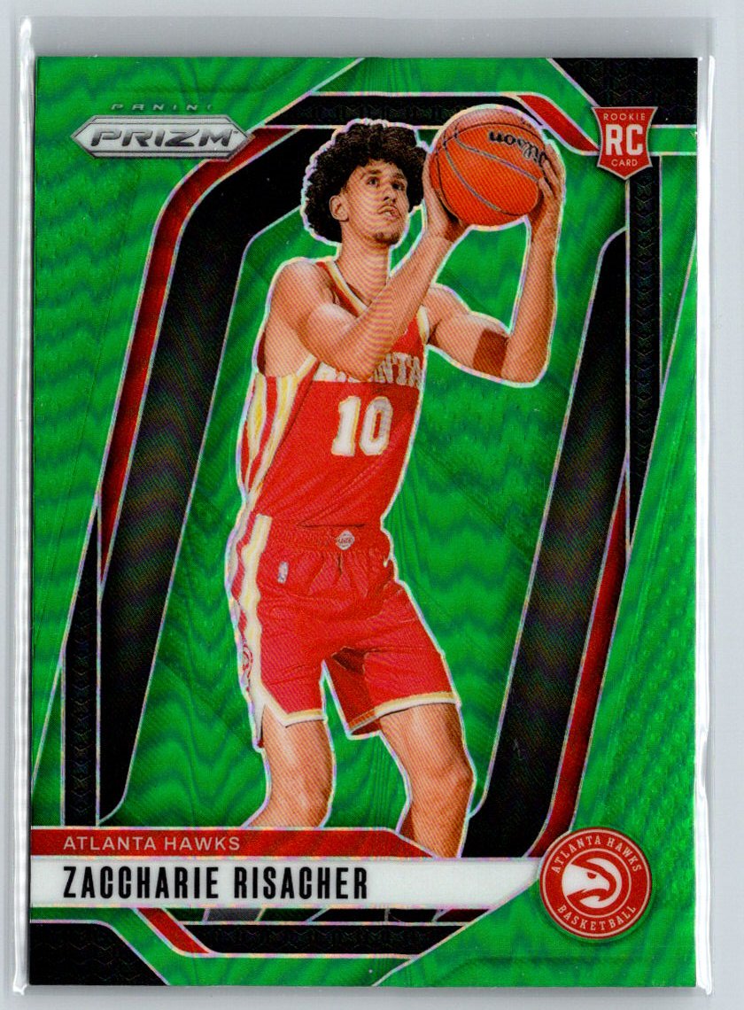 2024-25 Panini Prizm #265 Zaccharie Risacher Prizms Green E10