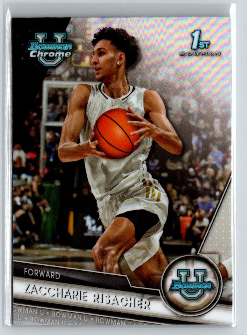 2023-24 Bowman University Chrome #9 Zaccharie Risacher Refractor E10