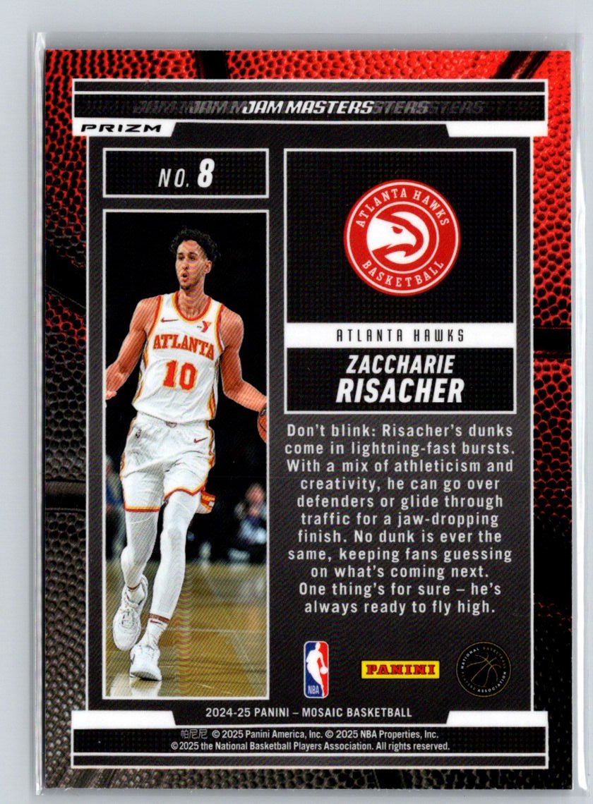 2024-25 Panini Mosaic #8 Zaccharie Risacher Jam Masters Mosaic E10