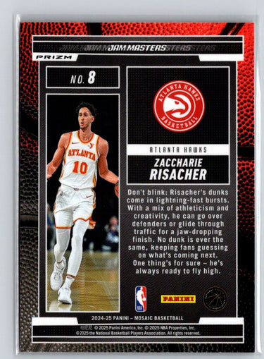 2024-25 Panini Mosaic #8 Zaccharie Risacher Jam Masters Mosaic E10