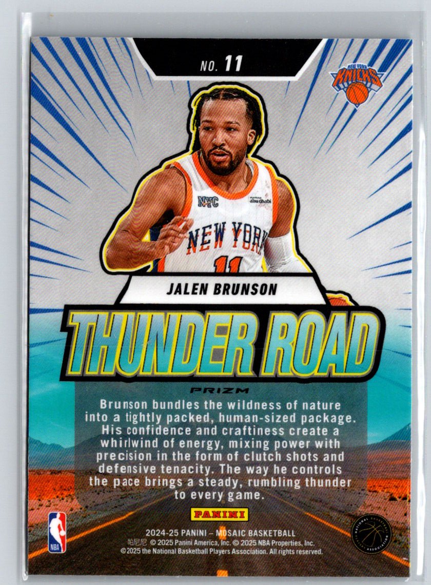 2024-25 Panini Mosaic #11 Jalen Brunson Thunder Road Mosaic E11