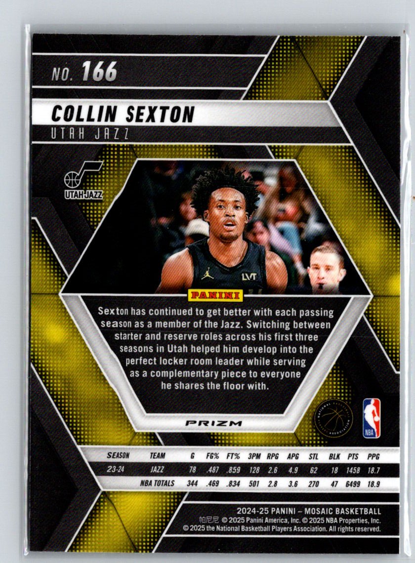 2024-25 Panini Mosaic #166 Collin Sexton Genesis Mosaic E11
