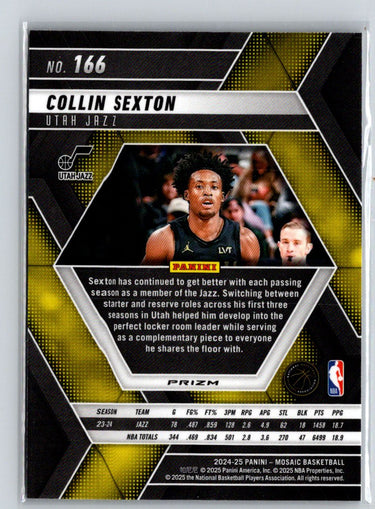 2024-25 Panini Mosaic #166 Collin Sexton Genesis Mosaic E11
