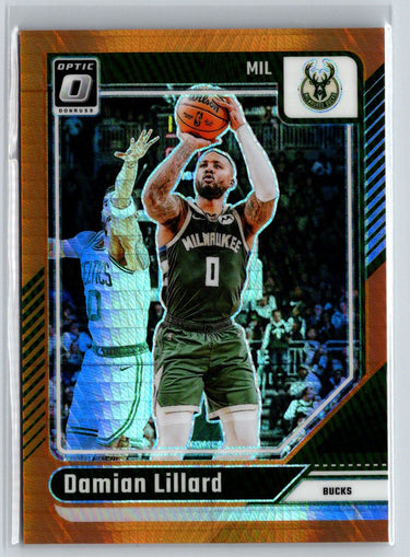 2024-25 Donruss Optic #83 Damian Lillard Hyper Orange #/299 E11