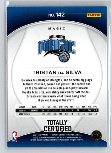 2024-25 Panini Totally Certified #142 Tristan da Silva Mirror Bronze E11