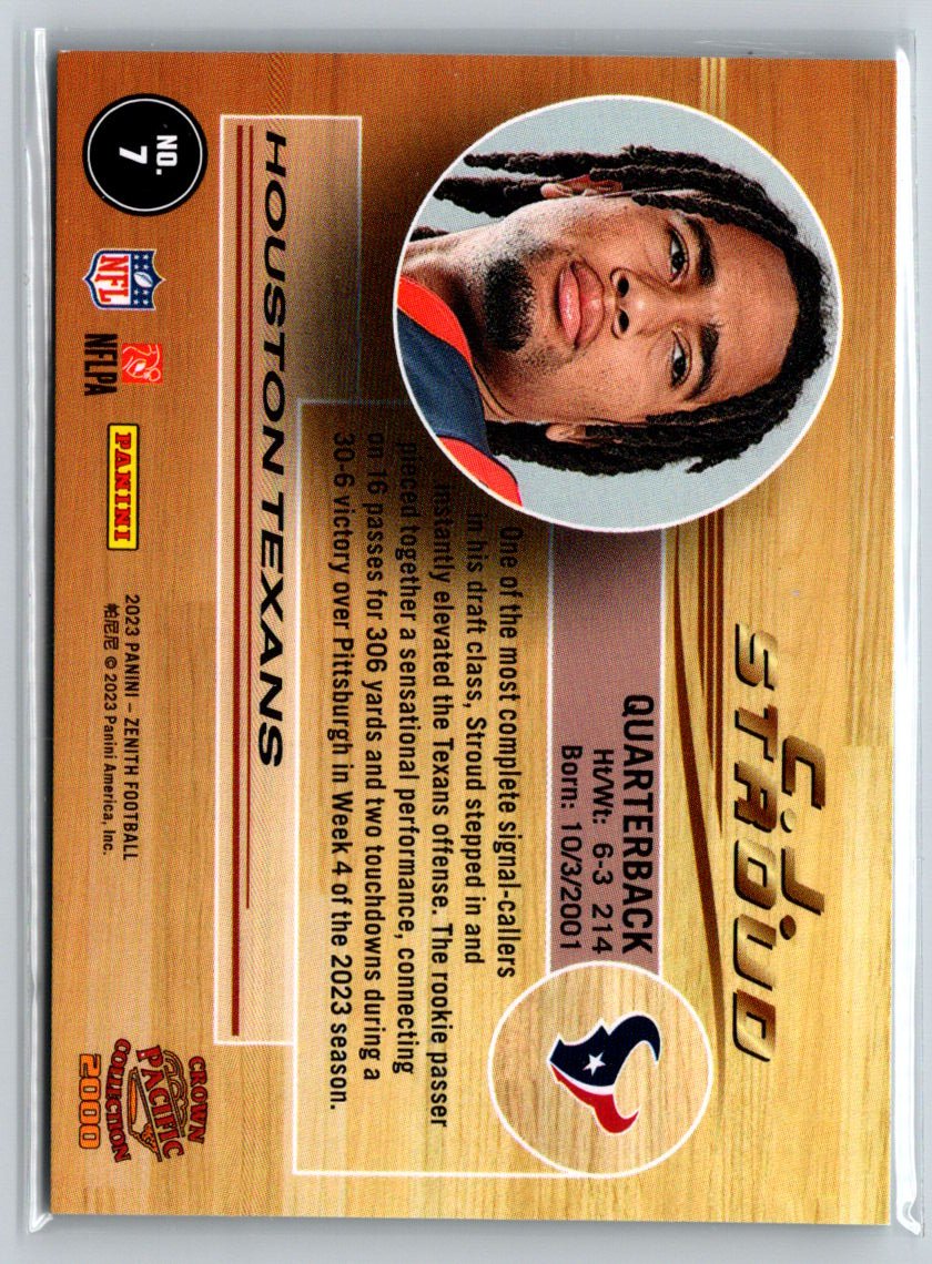 2023 Panini Zenith #7 C.J. Stroud Pacific Revolution E11