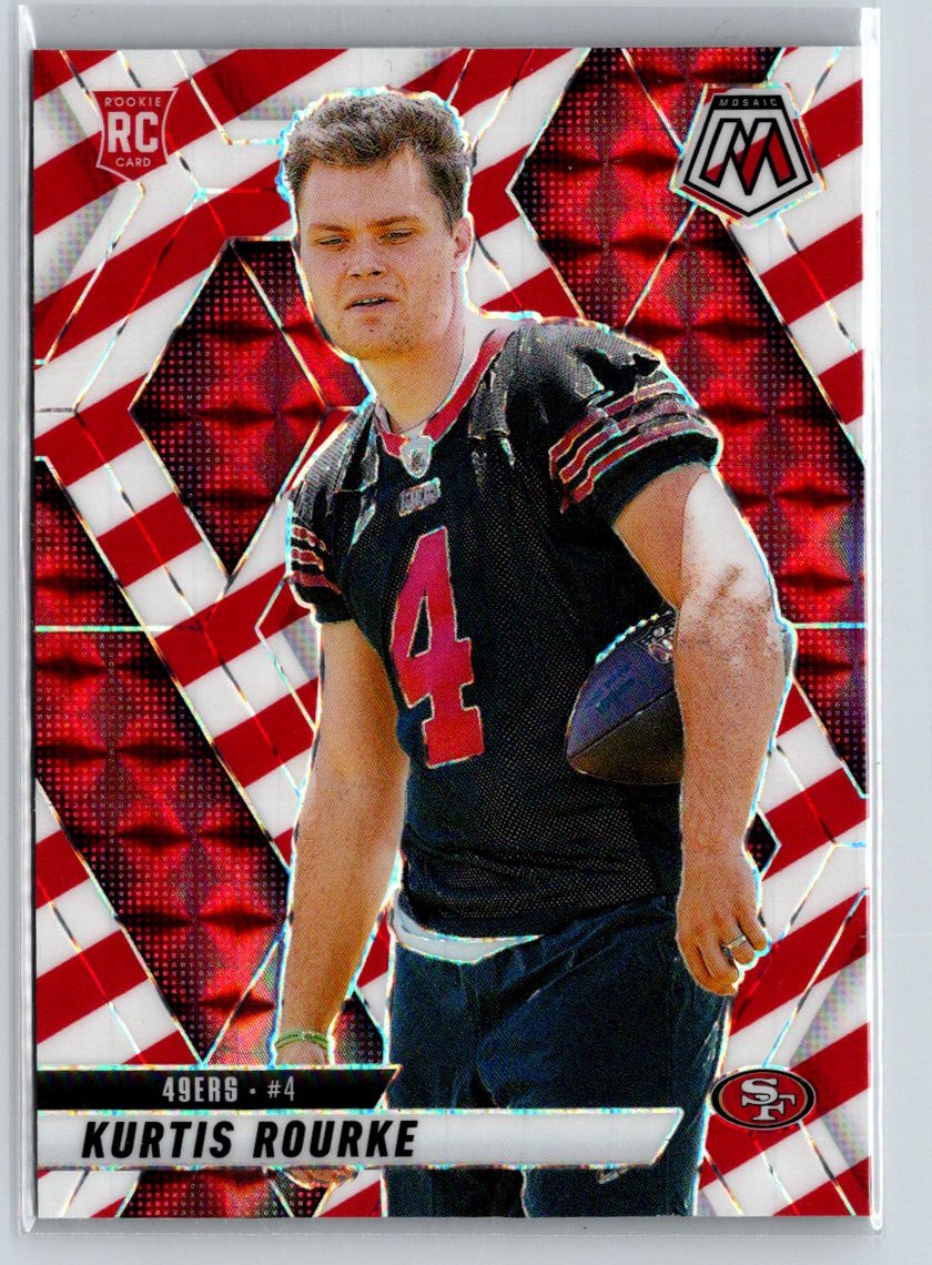 2025 Panini Mosaic #368 Kurtis Rourke Mosaic Red and White Stripe E12