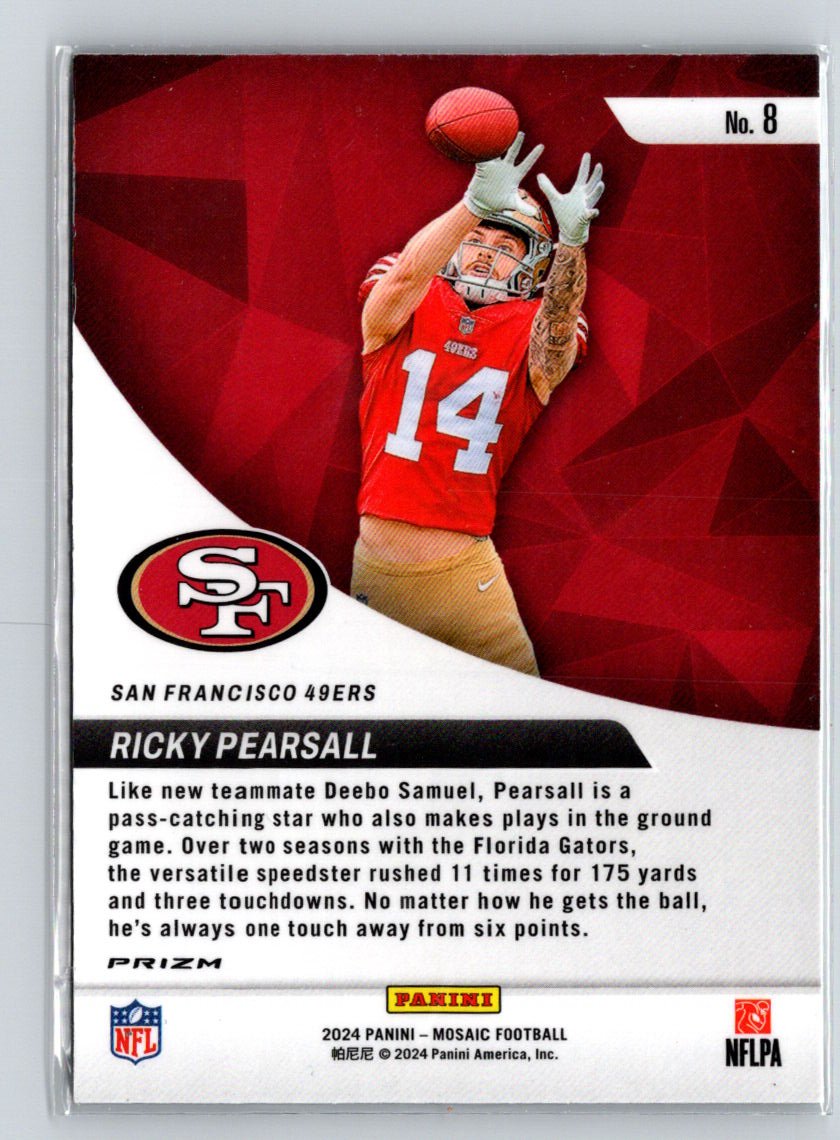 2024 Panini Mosaic #8 Ricky Pearsall Elevate Mosaic Green E12