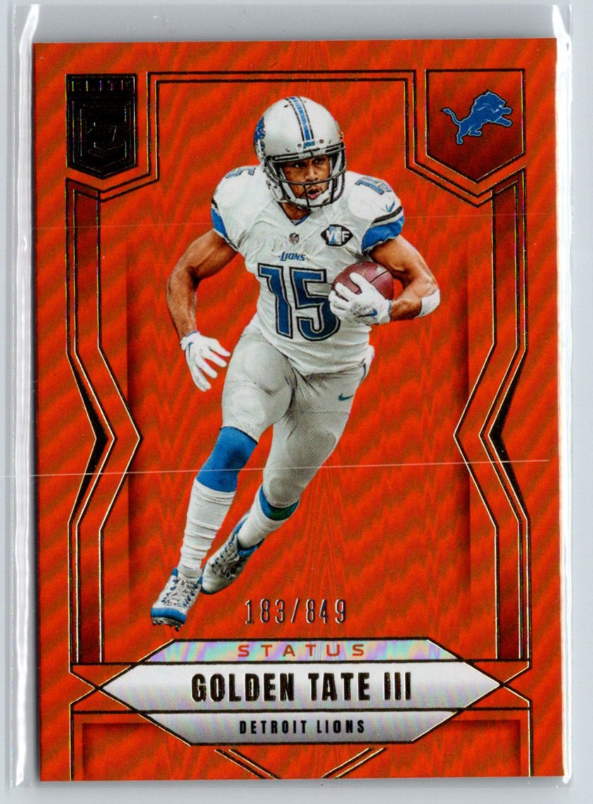 2025 Donruss Elite #17 Golden Tate III Status Metallic Orange #/849 E12