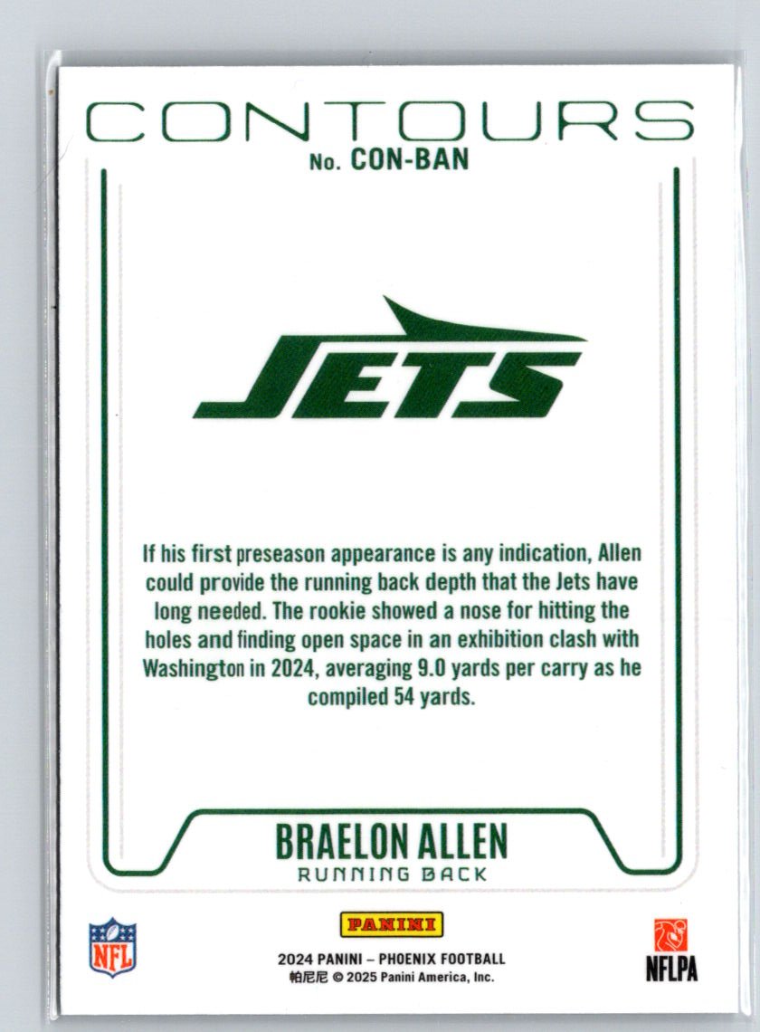 2024 Panini Phoenix #CON-BAN Braelon Allen Contours E12