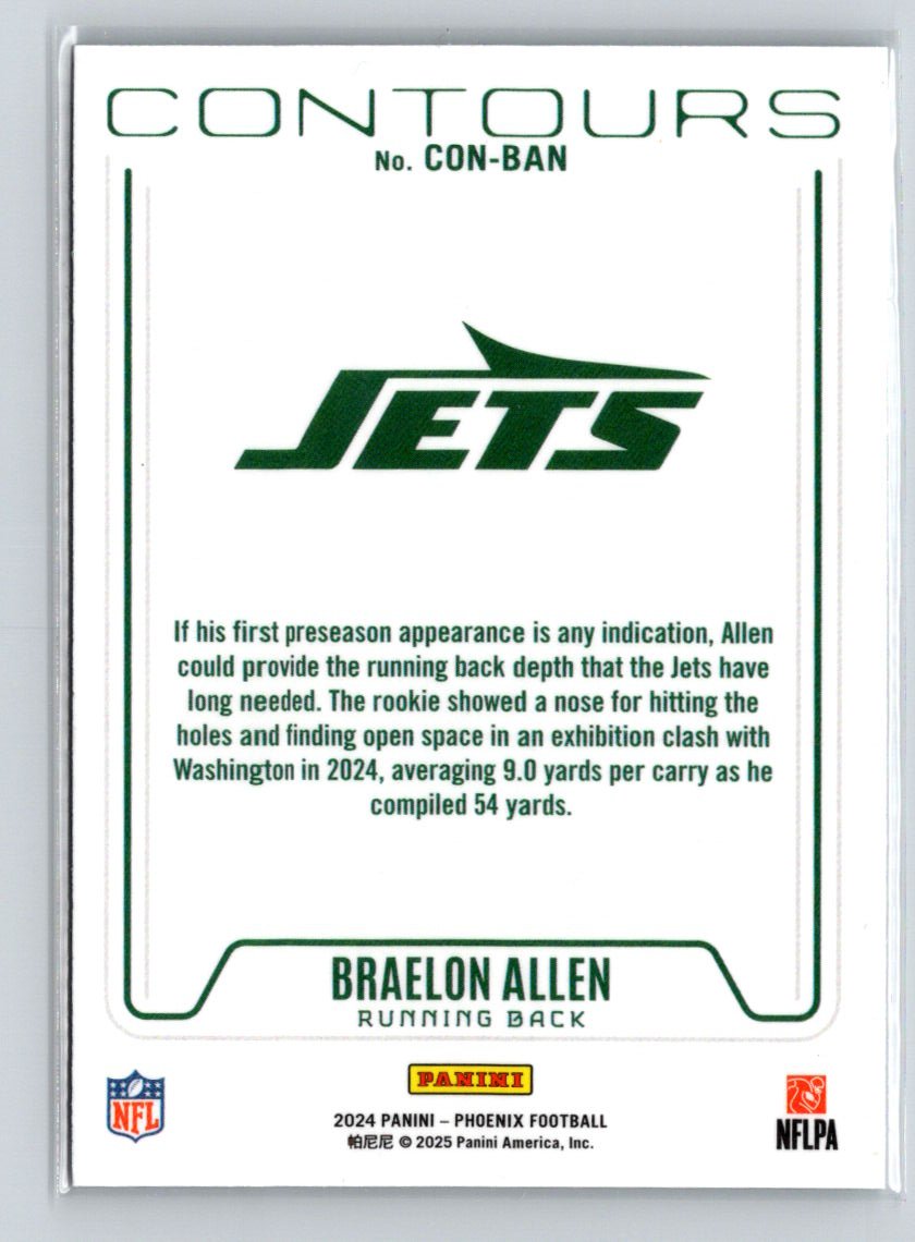 2024 Panini Phoenix #CON-BAN Braelon Allen Contours E12
