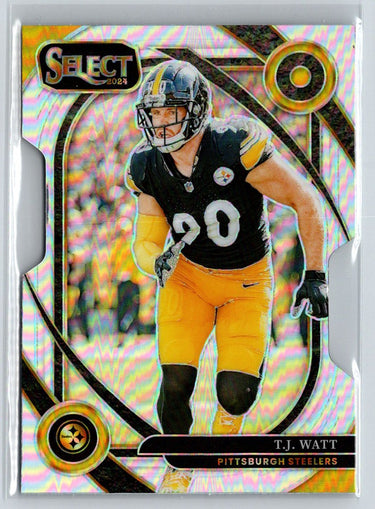 2024 Panini Select #294 T.J. Watt Silver Prizm Die Cut E12