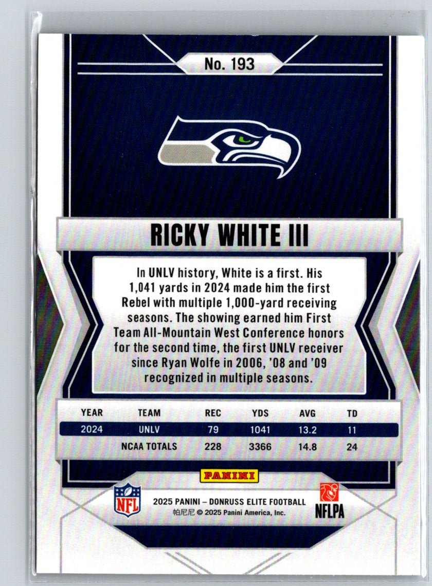 2025 Donruss Elite #193 Ricky White III Green Disco E12