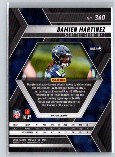 2025 Panini Mosaic #360 Damien Martinez Mosaic Red and White Stripe E12