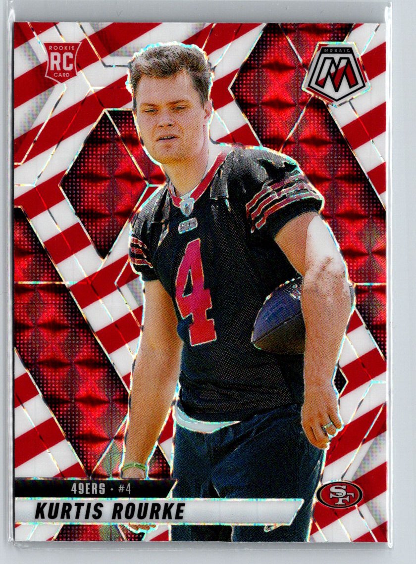 2025 Panini Mosaic #368 Kurtis Rourke Mosaic Red and White Stripe E12