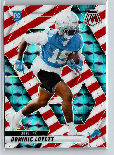 2025 Panini Mosaic #363 Dominic Lovett Mosaic Red and White Stripe E12