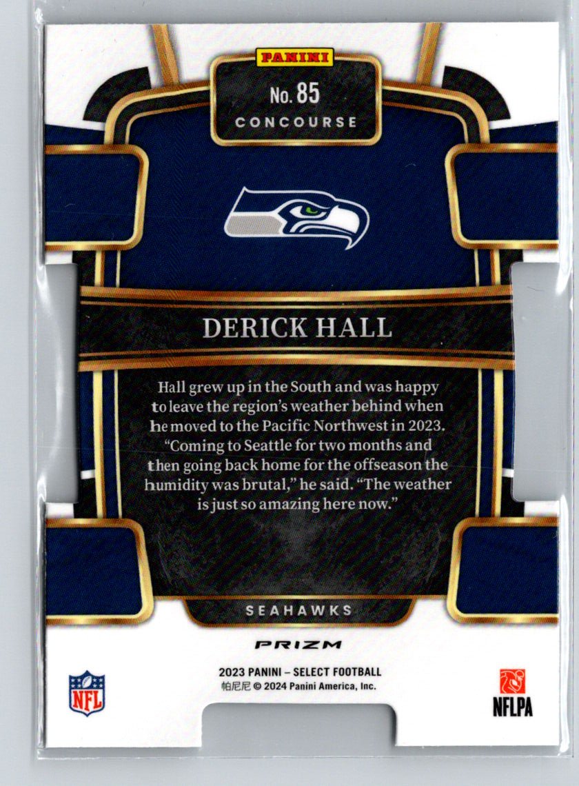 2023 Panini Select #85 Derick Hall Silver Prizms Die Cuts E12