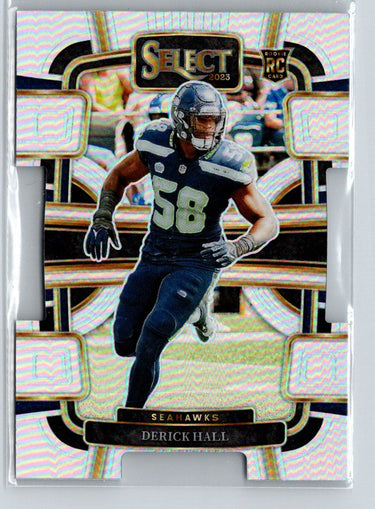 2023 Panini Select #85 Derick Hall Silver Prizms Die Cuts E12