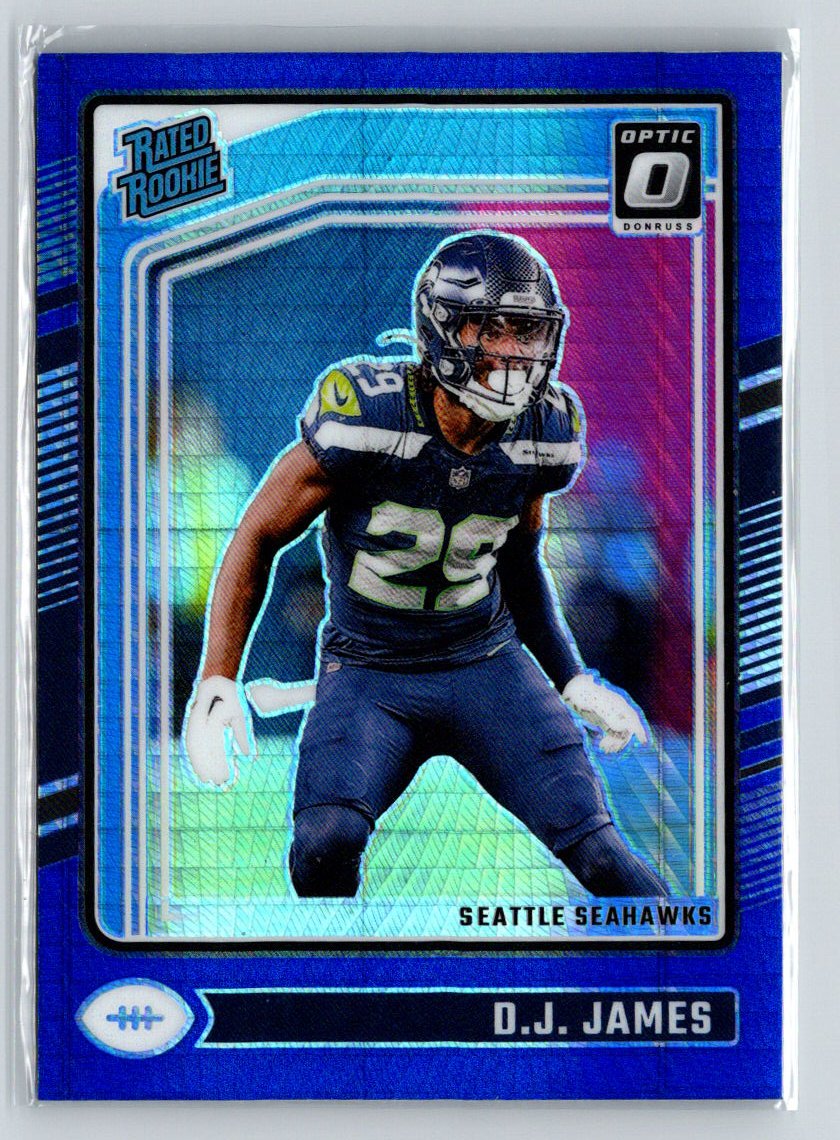 2024 Donruss Optic #222 D.J. James Blue Hyper E13