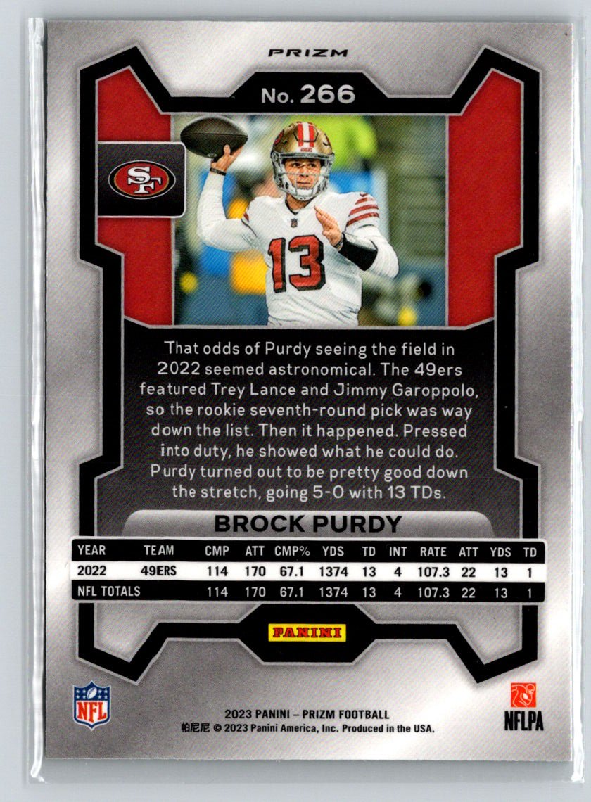 2023 Panini Prizm #266 Brock Purdy Green Wave E13
