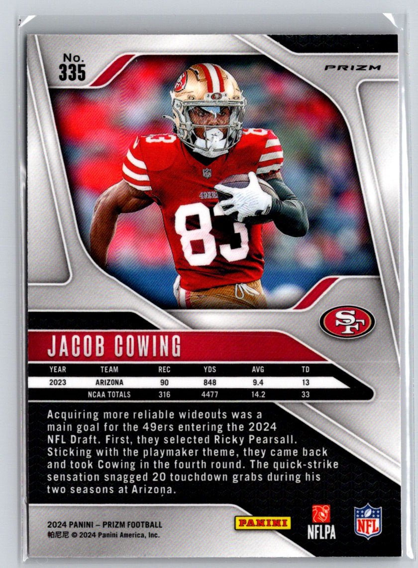 2024 Panini Prizm #335 Jacob Cowing Pink Wave E13