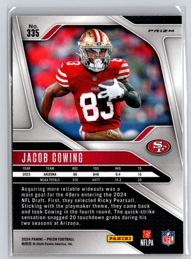 2024 Panini Prizm #335 Jacob Cowing Pink Wave E13