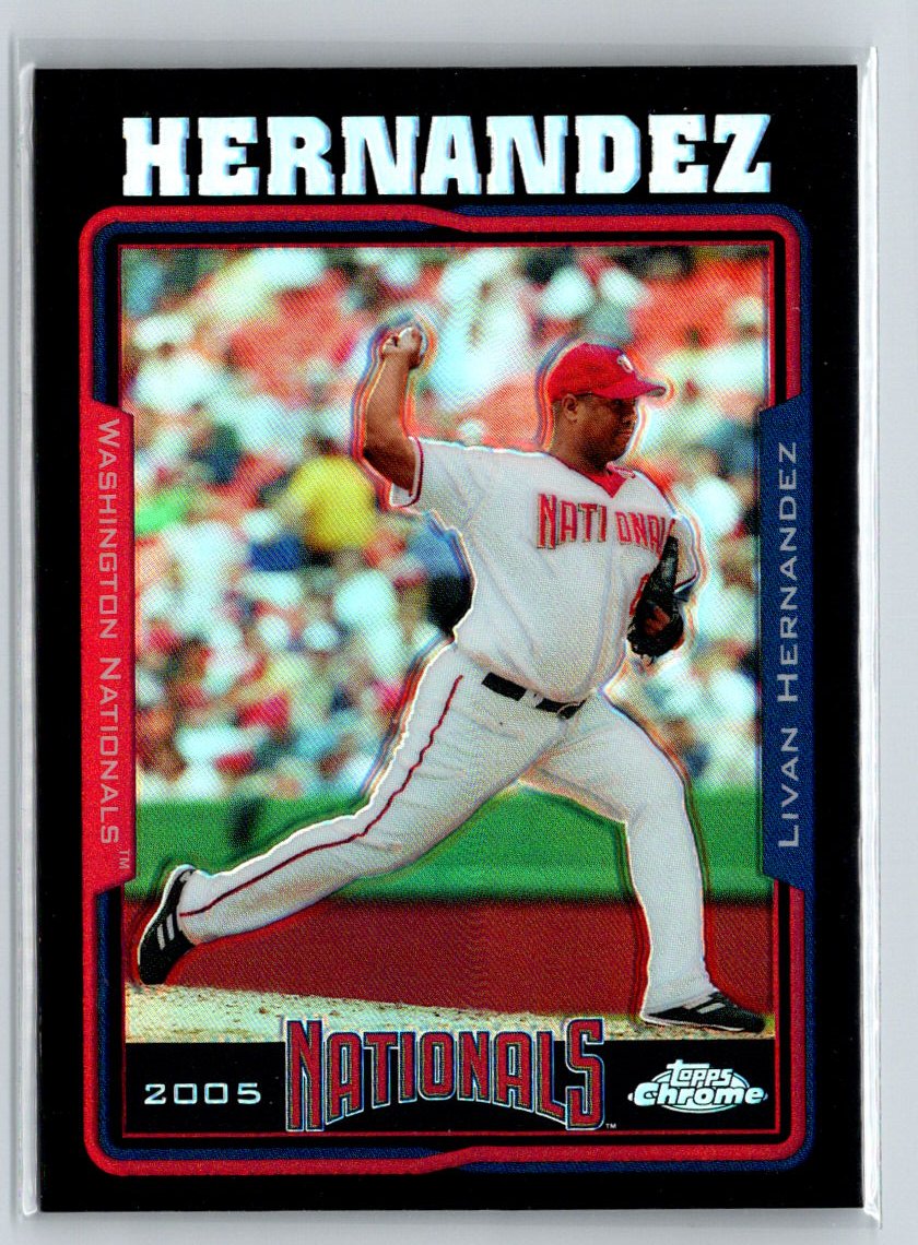 2005 Topps Chrome Update #UH56 Livan Hernandez Black Refractors #/250 E13