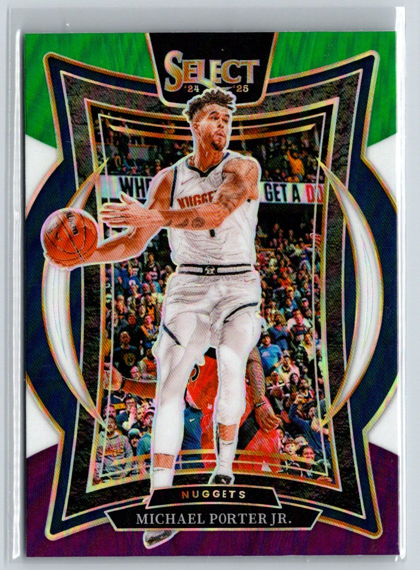 2024-25 Panini Select #32 Michael Porter Jr. Green White Purple Prizm E14