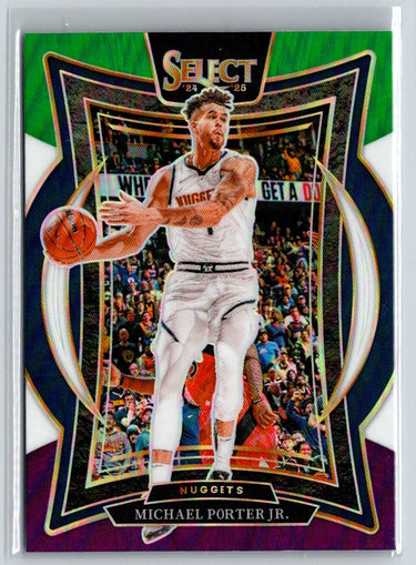 2024-25 Panini Select #32 Michael Porter Jr. Green White Purple Prizm E14