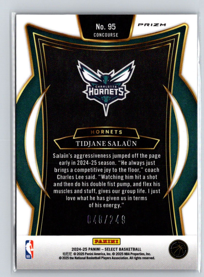 2024-25 Panini Select #95 Tidjane Salaun Purple Flash Prizm #/249 E14