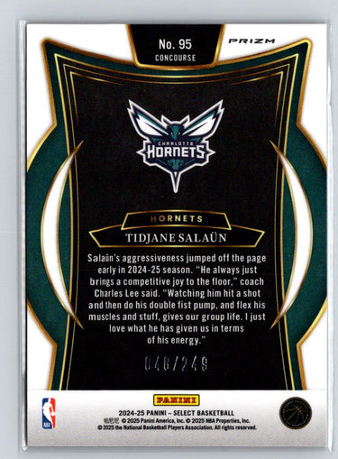 2024-25 Panini Select #95 Tidjane Salaun Purple Flash Prizm #/249 E14
