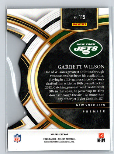2023 Panini Select #115 Garrett Wilson Silver Prizms Die Cuts E14