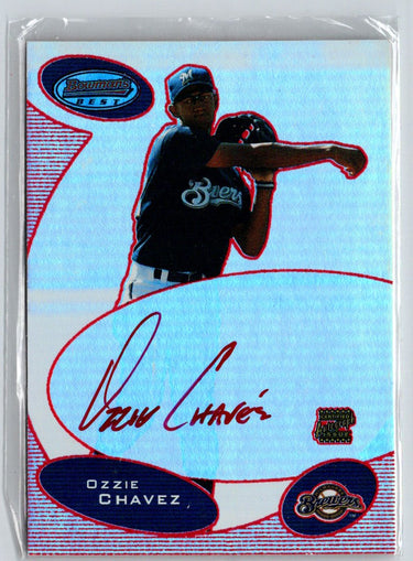 2003 Bowman's Best #BB-OC Ozzie Chavez Red E14 Auto Autograph