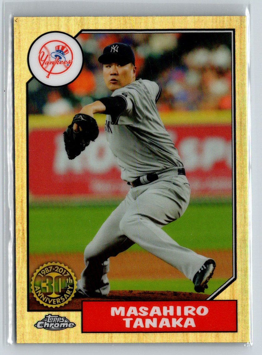 2017 Topps Chrome #87T-14 Masahiro Tanaka 1987 Topps 30th Anniversary E14