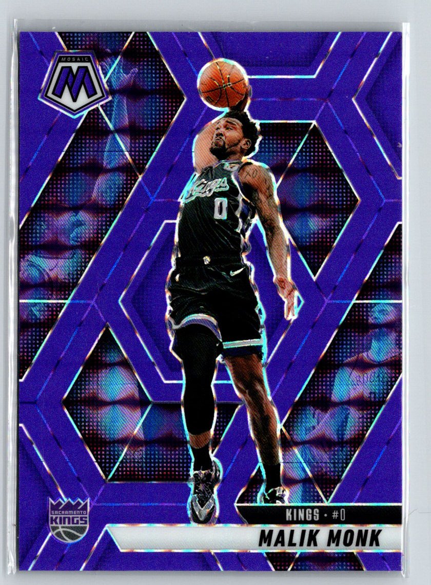 2024-25 Panini Mosaic #127 Malik Monk Purple Fluorescent Mosaic #/249 E14