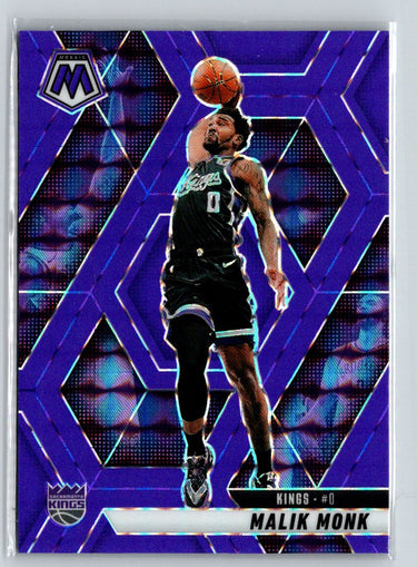 2024-25 Panini Mosaic #127 Malik Monk Purple Fluorescent Mosaic #/249 E14