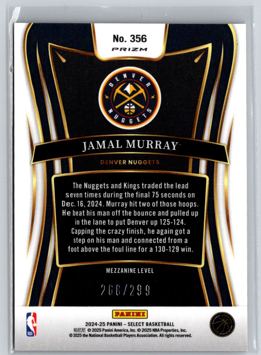 2024-25 Panini Select #356 Jamal Murray Red Flash Prizm #/299 E14