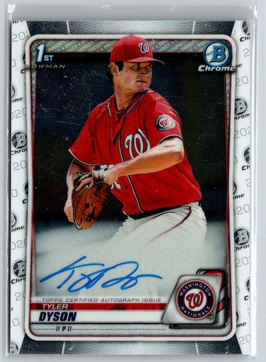 2020 Bowman Chrome #CPA-TDY Tyler Dyson Prospect Autographs E15