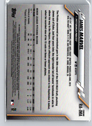 2020 Topps Chrome #RA-JMA James Marvel Rookie Autographs E15