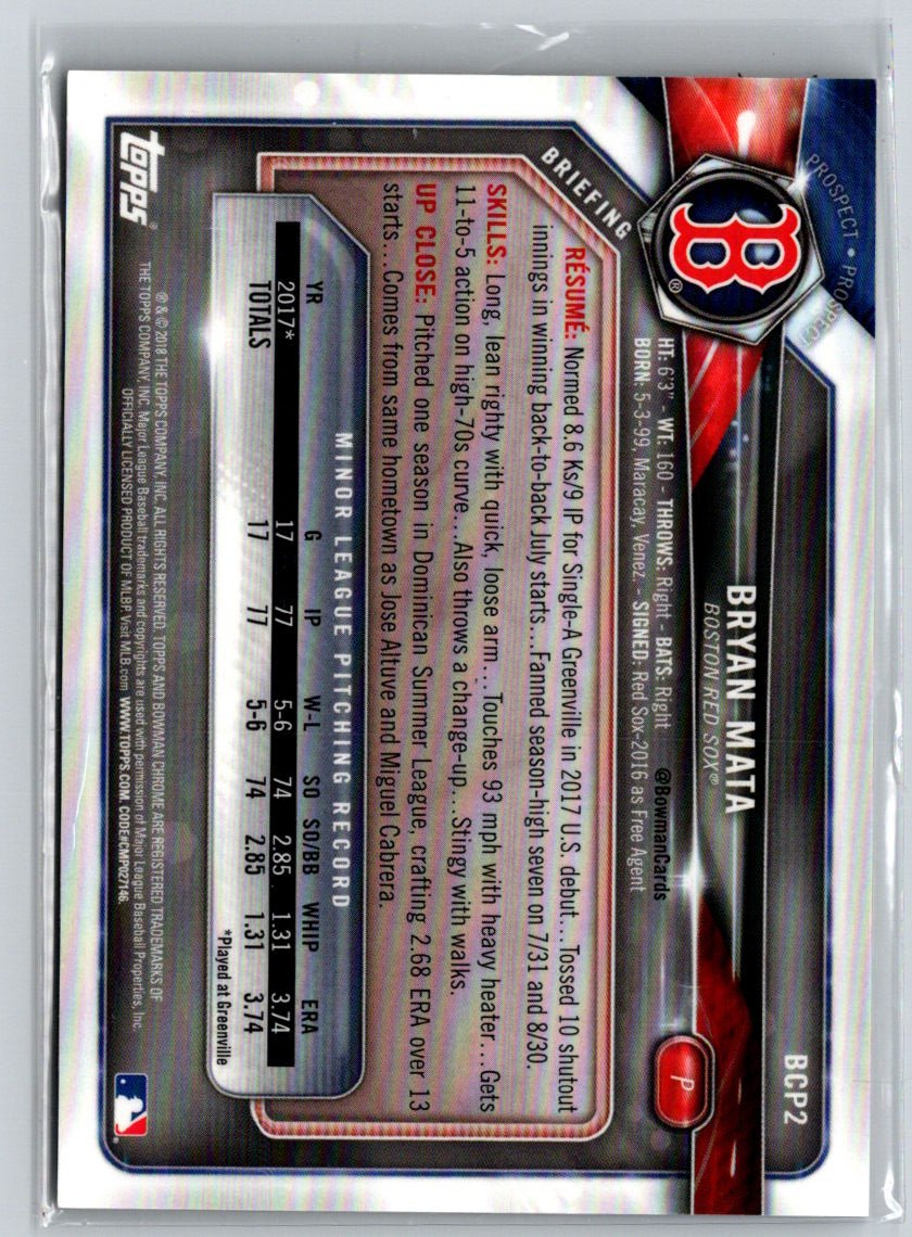 2018 Bowman Chrome Brent Rooker Prospects Gold Shimmer Refractor #/50 E15