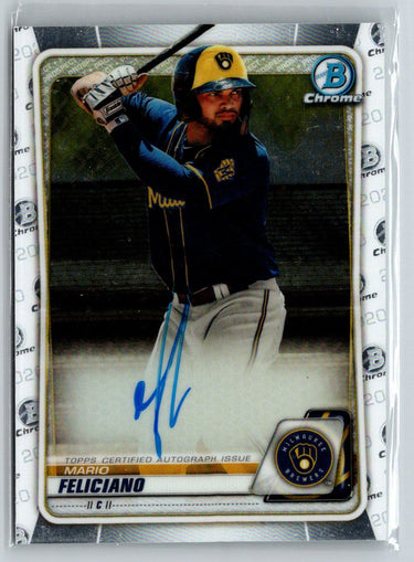 2020 Bowman #CPA-MF Mario Feliciano Chrome Prospect Autographs E15